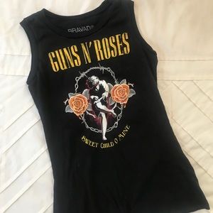 Guns ‘n’ roses tank top.